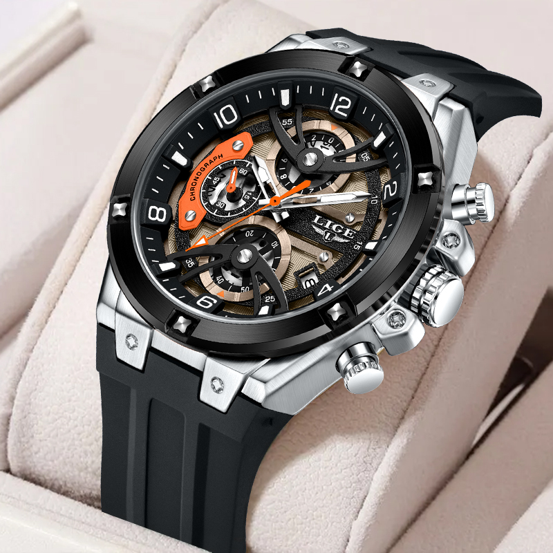 Men'S Fashion Box - LIGE Simple Fashion Quartz Man Watch