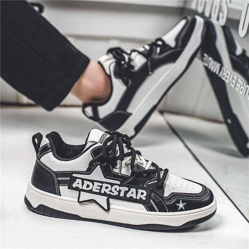 Men'S Fashion Brand - Round Nose Rubber Sole Cute Sneakers