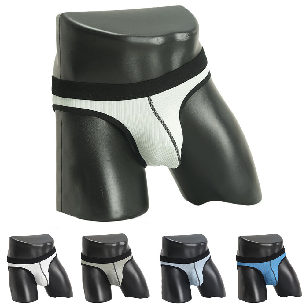 Men'S Fashion Underwear Brands - Solid Color Underpants Dark Blue Breathable