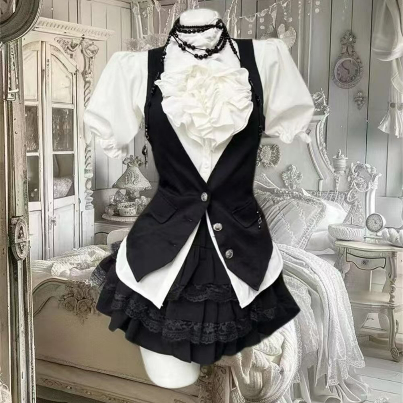 Formal Waistcoat Vest - Y2k Aesthetic Lolita Style Sweet 3