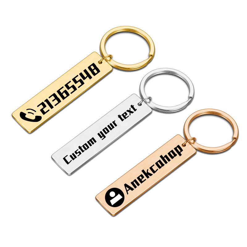 Men'S Fashion Gold Chain - Personalized 316L Stainless Steel Anti-lost Keychain