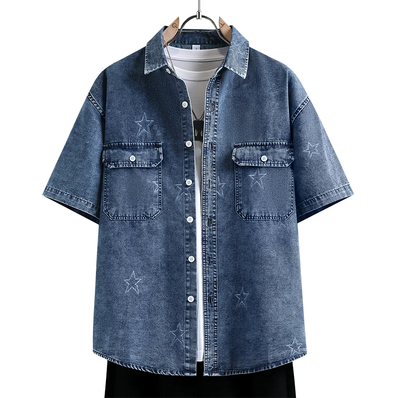 Mens Fashion Denim - Men's Thin Denim Shirt New Summer