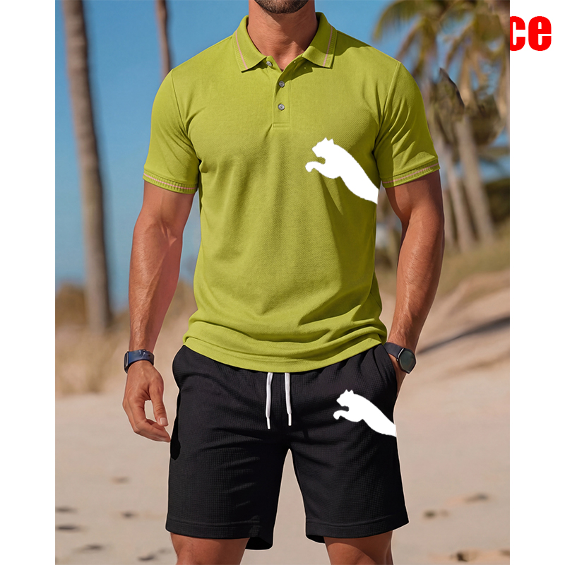 Men'S Fashion Polo Shirt - Men's Casual Short-Sleeved Polo Shirt And
