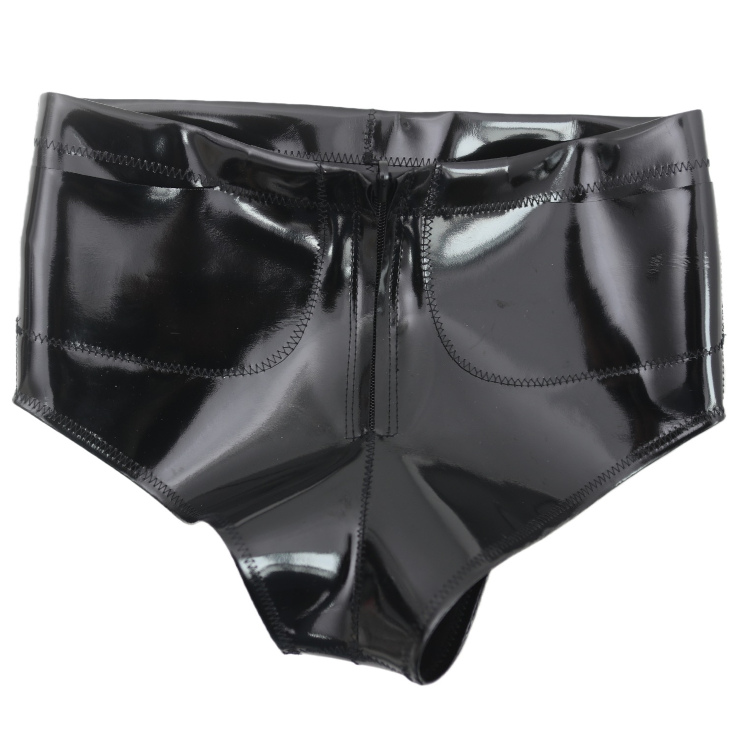 Mens Fashion Style - Women Men Glossy Pocket Shorts Mid-Rise