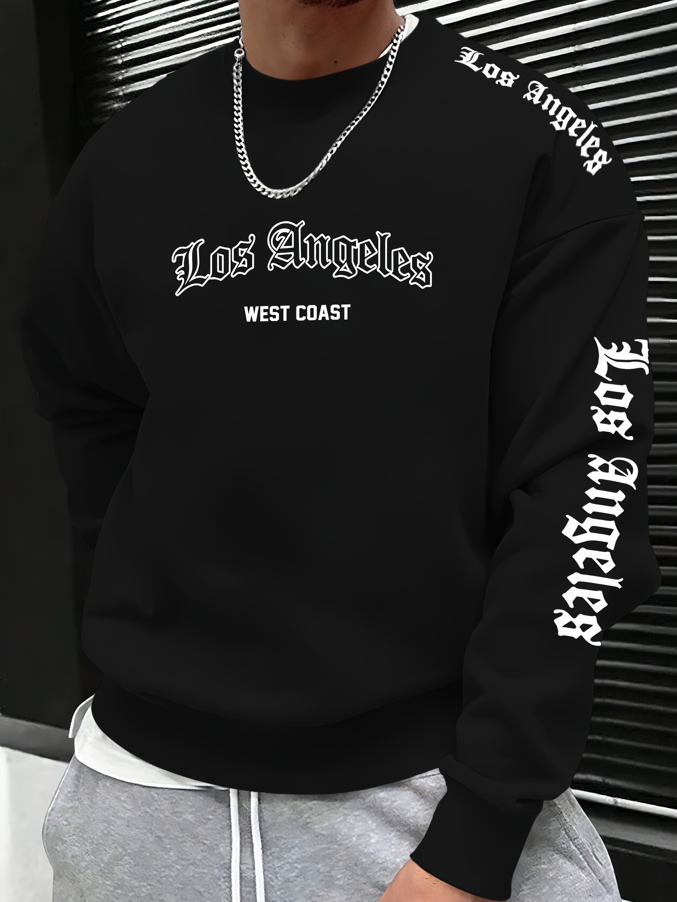 Mens Fashion Streetwear - 2026 Autumn/Winter Men's Round-neck Sweatshirt with
