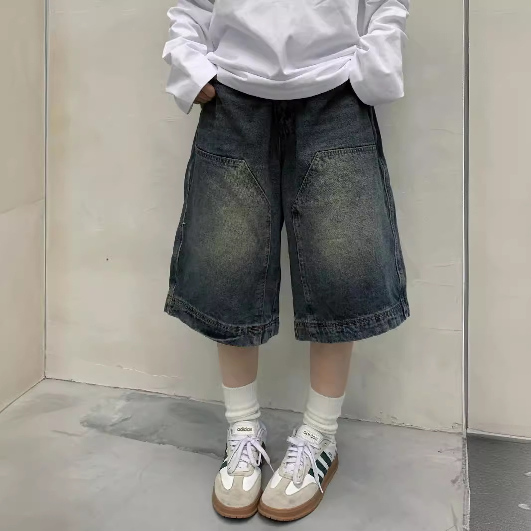 Mens Fashion Denim - Women Y2K Vintage Baggy Jean Shorts