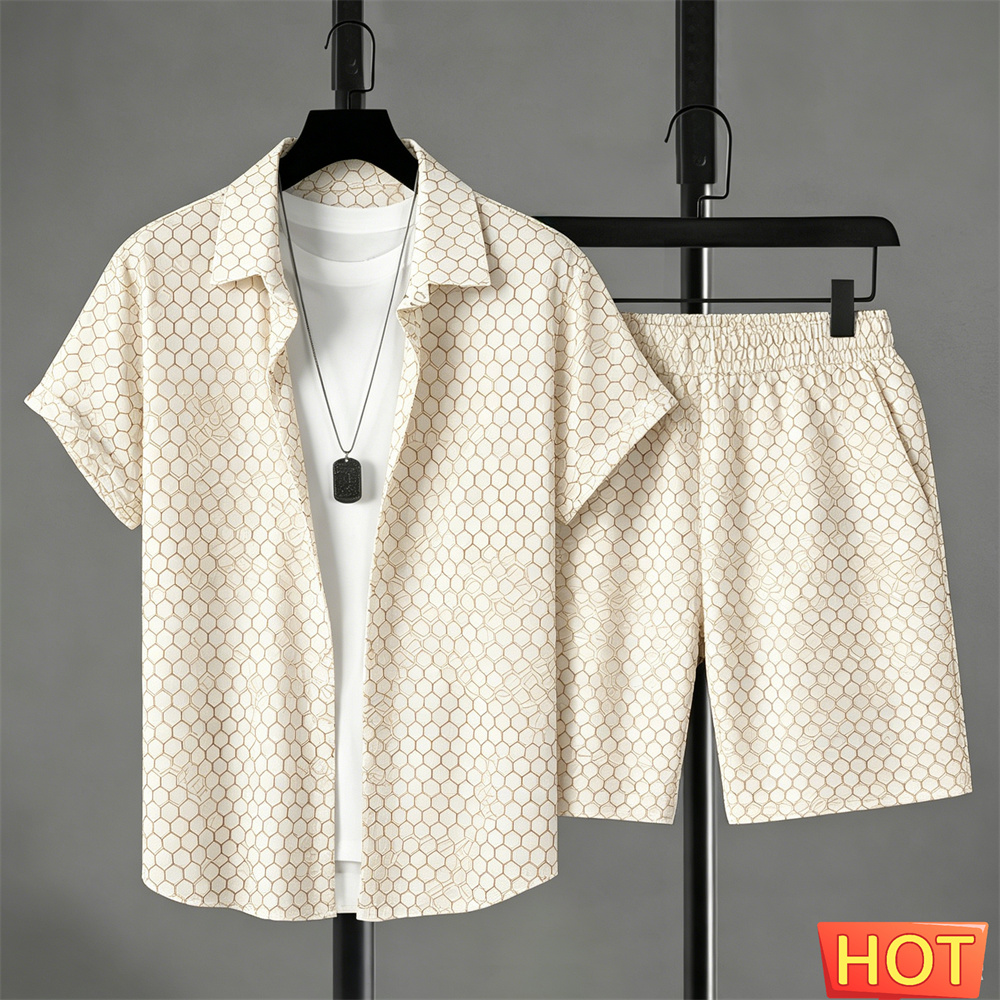 Mens Fashion Style - Summer Outfits Man Shirt Set Gradient