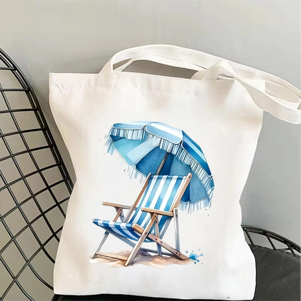 Men'S Fashion Umbrella - Watercolor Beach Chair And Umbrella Print