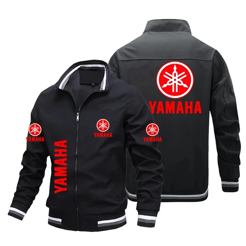 Mens Fashion Bomber Jacket - 2025 New Summer Men's Yamaha Logo