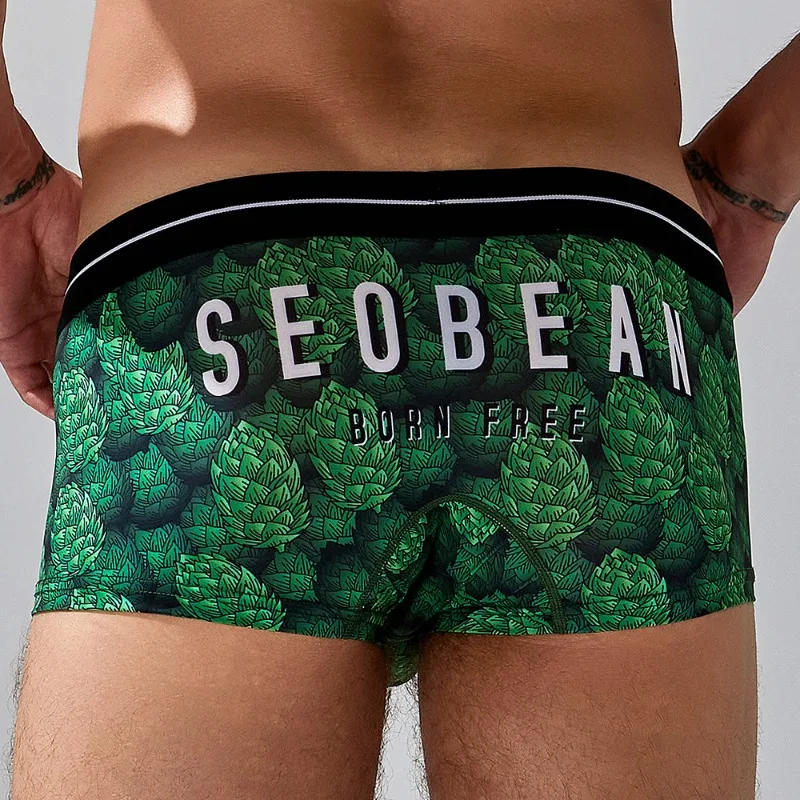 Men'S Fashion Underwear Brands - New men's boxers trendy brand printed