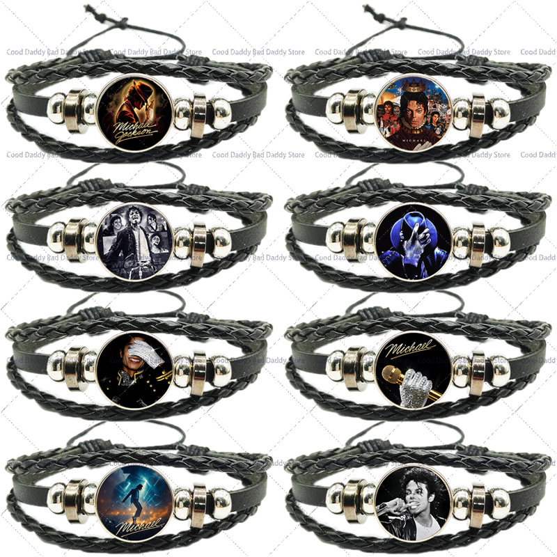 Mens Fashion Bracelet - Michael Jackson Weaving Hand Rope for