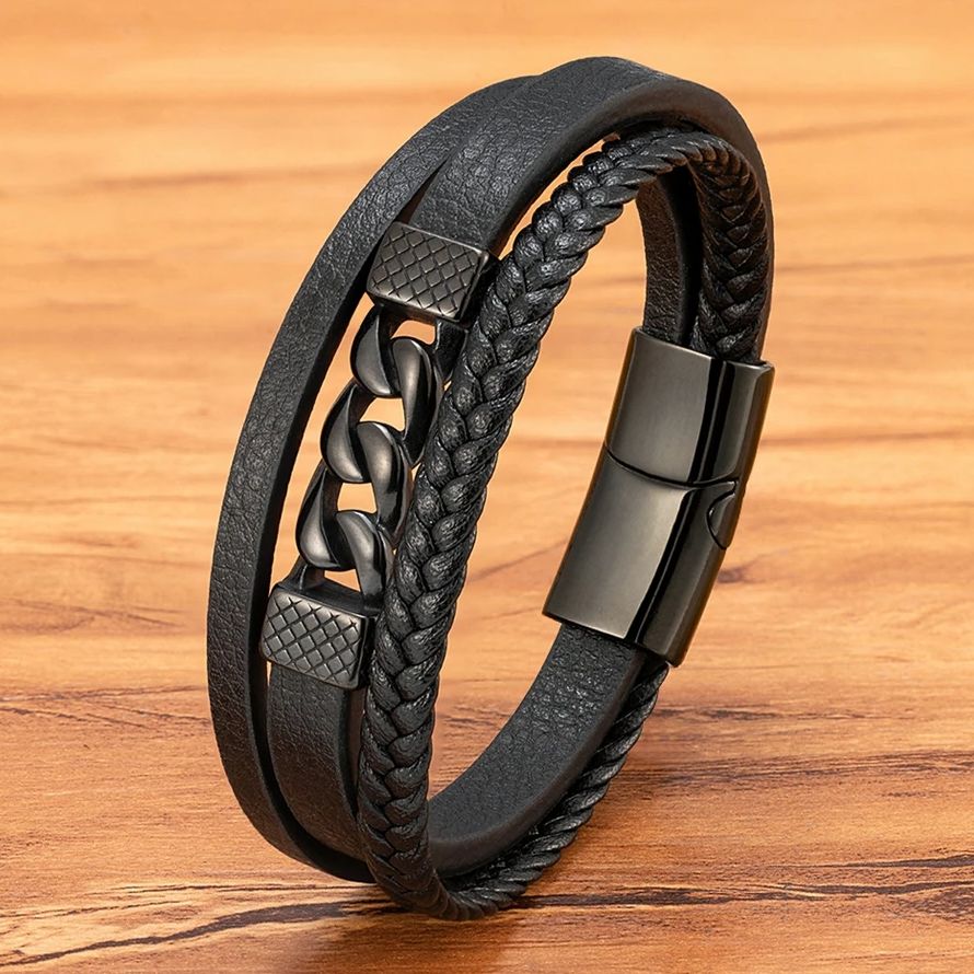 Mens Fashion Combination - XQNI Men's Leather Bracelet New Fashion