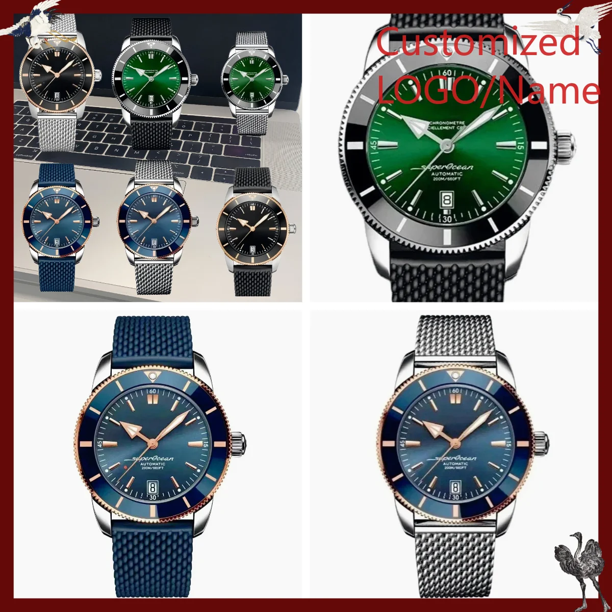 Mens Fashion Bracelet - A1212 Store Customized Watches 46mm Sport