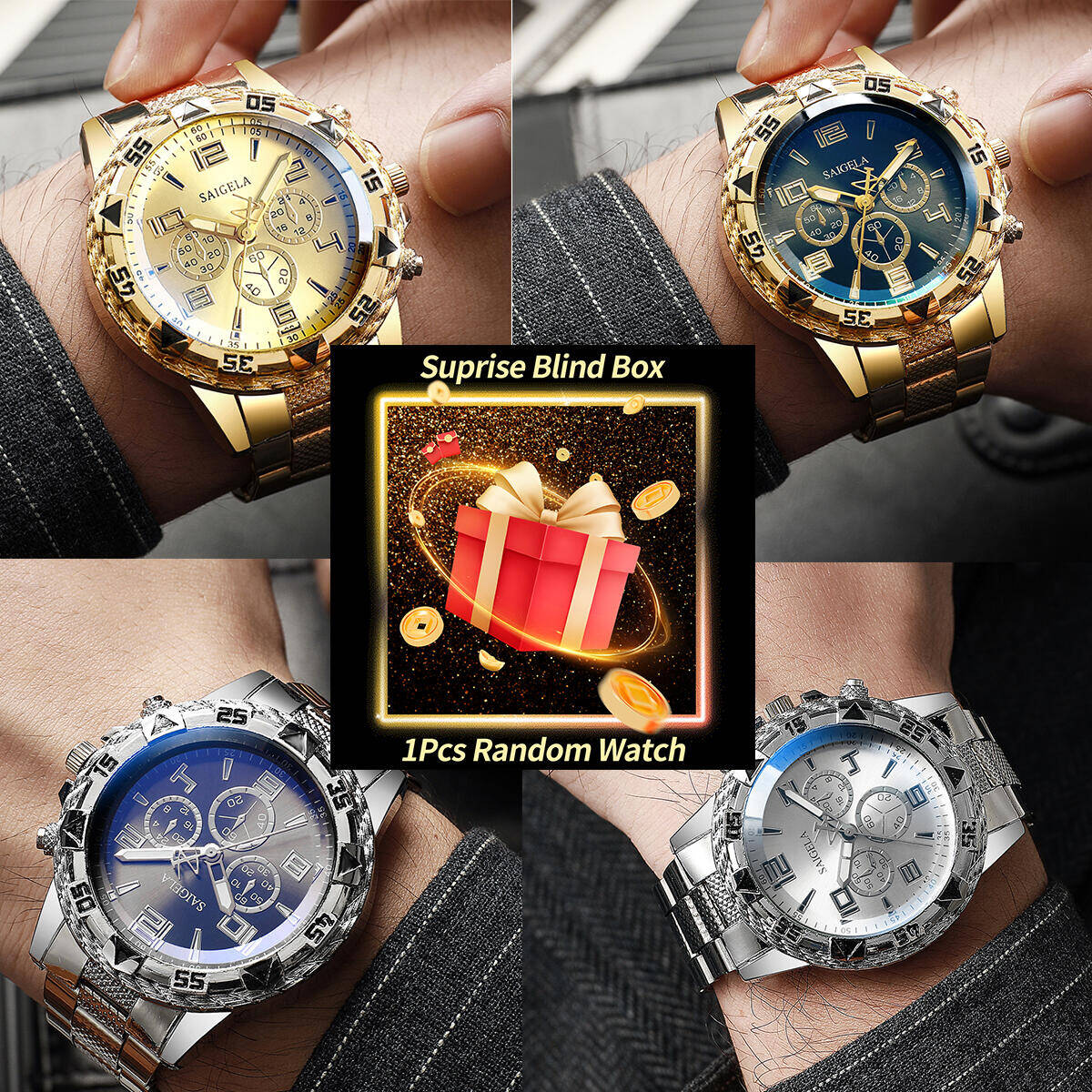 Men'S Fashion Box - 1PC Surprise Mystery Watch Blind Box-Men