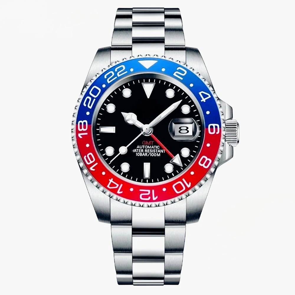 Mens Fashion Bracelet - 40mm Multifunctional Men GMT Automatic Mechanical