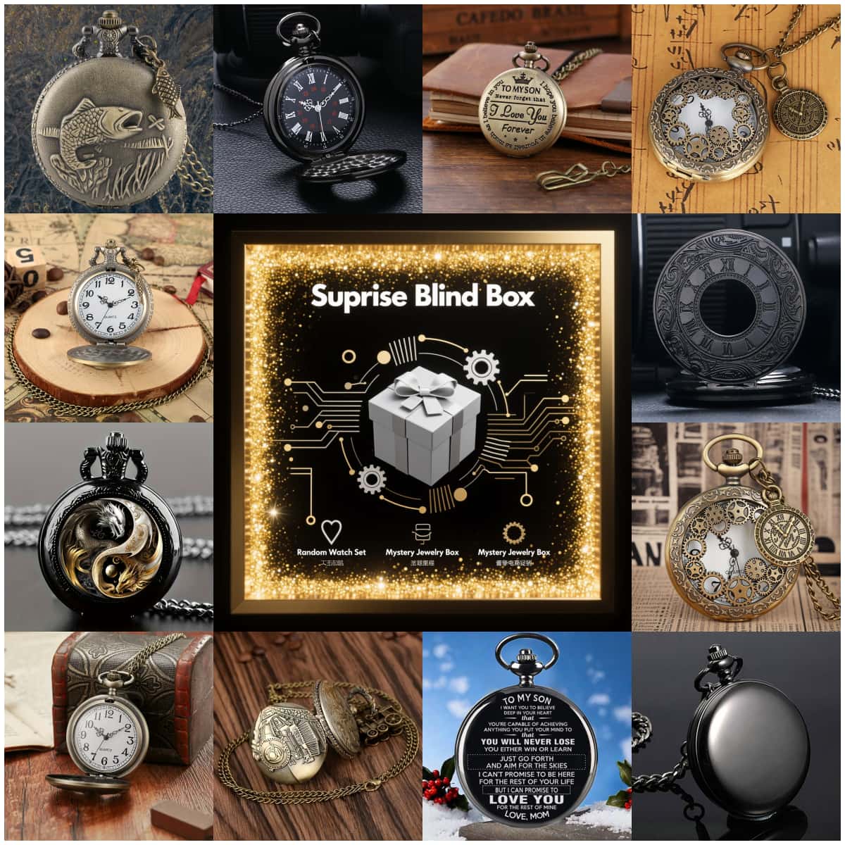 1PC Surprise Mystery Watch Bli - огляд і ціна Men'S Fashion Box