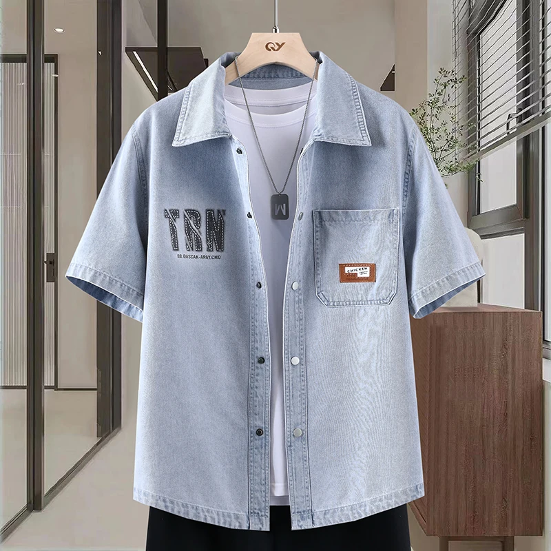 Men's Thin Denim Shirt New Sum - огляд і ціна Mens Fashion Denim
