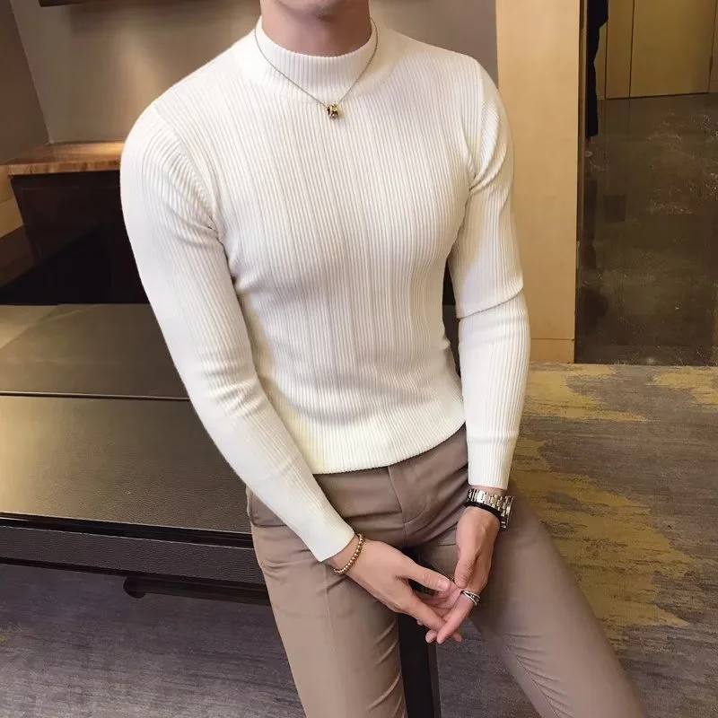 New Autumn Winter High Collar  - огляд і ціна Mens Fashion Mullet