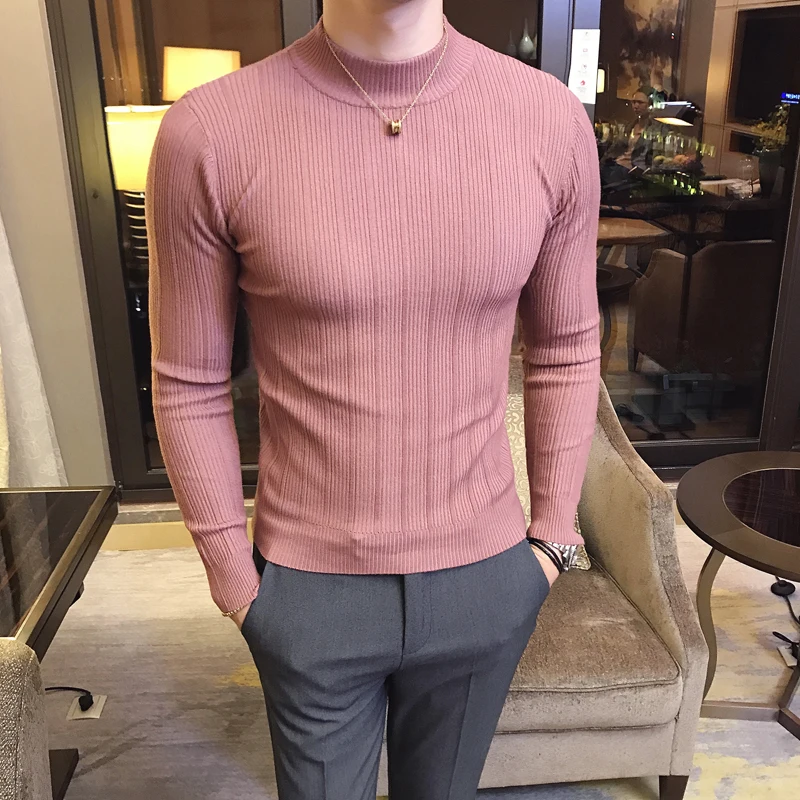New Autumn Winter High Collar  - огляд і ціна Mens Fashion Mullet