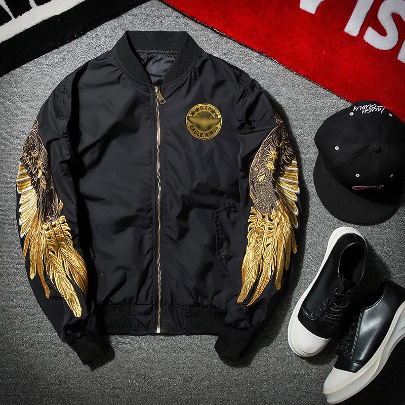 Embroidery Men's Jackets Bombe - огляд і ціна Mens Fashion Bomber Jacket
