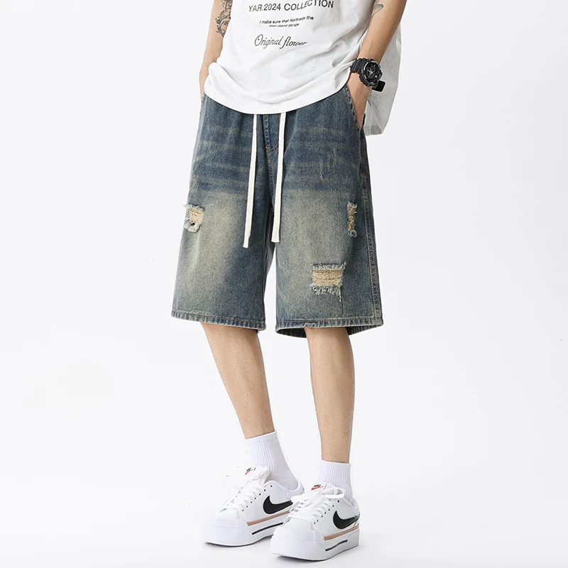 Summer Thin Denim Shorts Men's - огляд і ціна Men Fashion Jeans