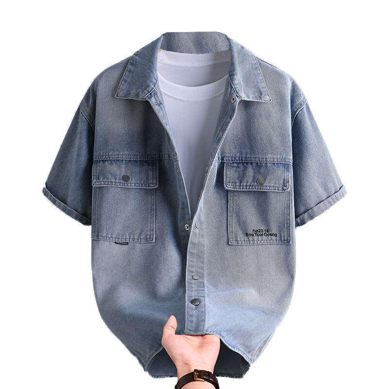 Men's Denim Shirt Summer Fashi - огляд і ціна Mens Fashion Denim