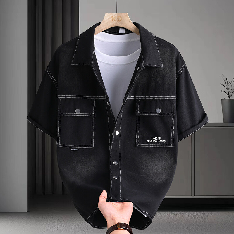 Men's Denim Shirt Summer Fashi - огляд і ціна Mens Fashion Denim