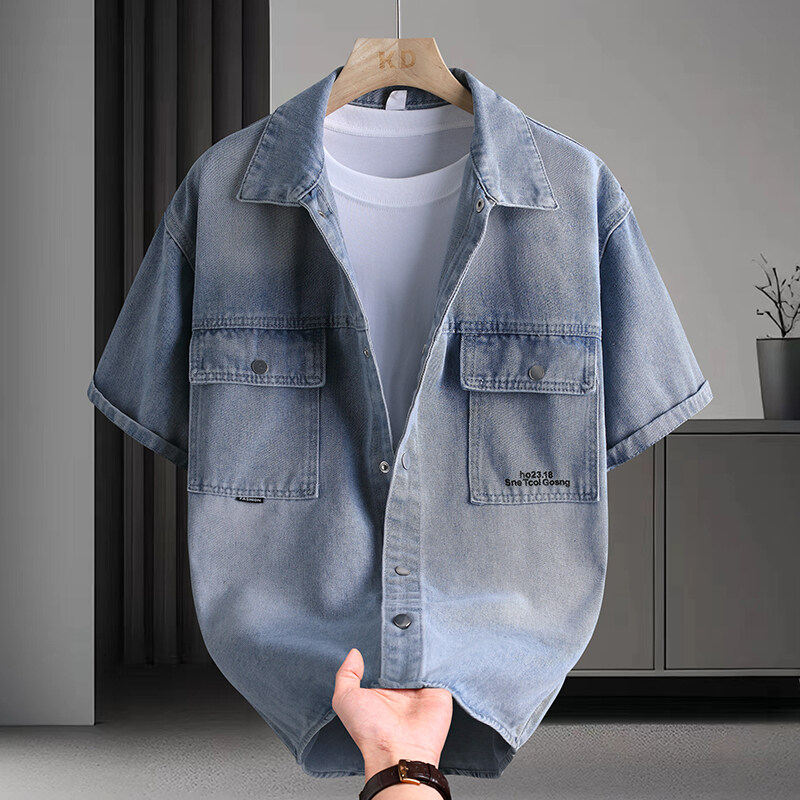 Men's Denim Shirt Summer Fashi - огляд і ціна Mens Fashion Denim