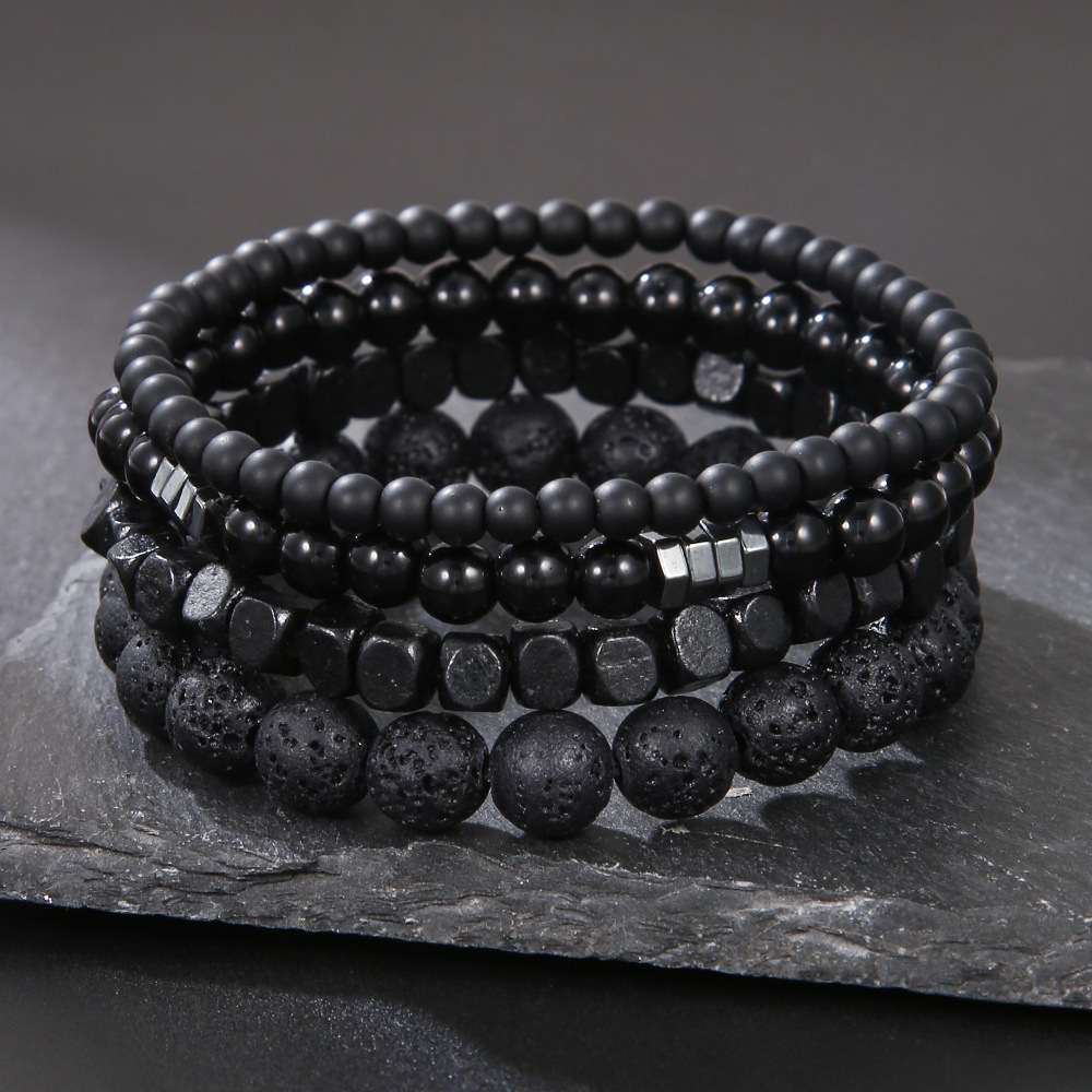 4PC Volcano Stone Black Gallst - огляд і ціна Mens Fashion Combination