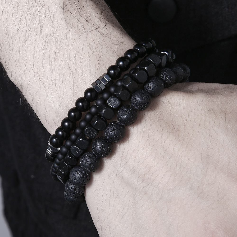 4PC Volcano Stone Black Gallst - огляд і ціна Mens Fashion Combination