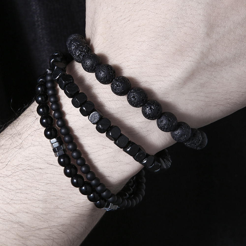 4PC Volcano Stone Black Gallst - огляд і ціна Mens Fashion Combination