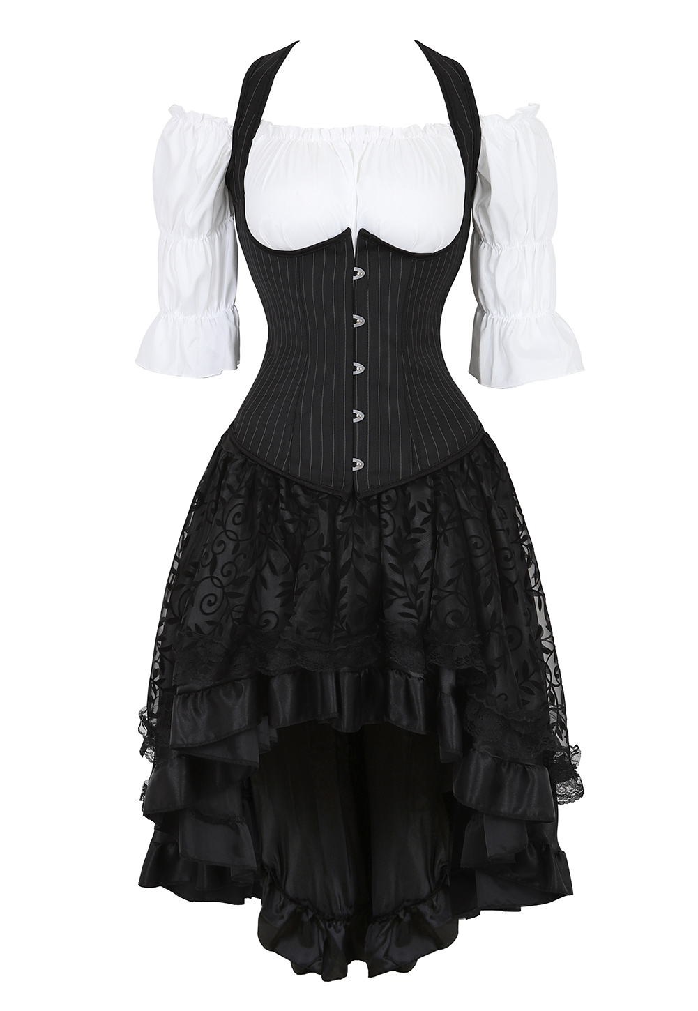 Steampunk Corset Dress Black G - огляд і ціна Formal Waistcoat Vest