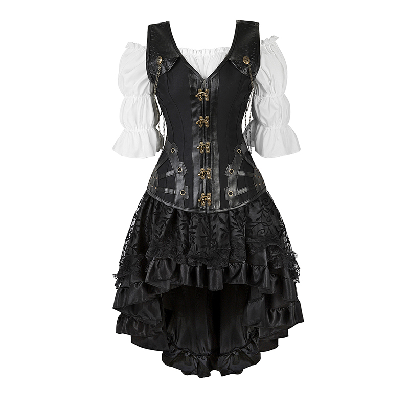 Steampunk Corset Dress Black G - огляд і ціна Formal Waistcoat Vest