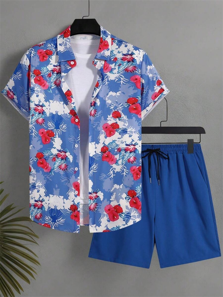 Men's Short-sleeved Shirt Set  - огляд і ціна Mens Fashion Style