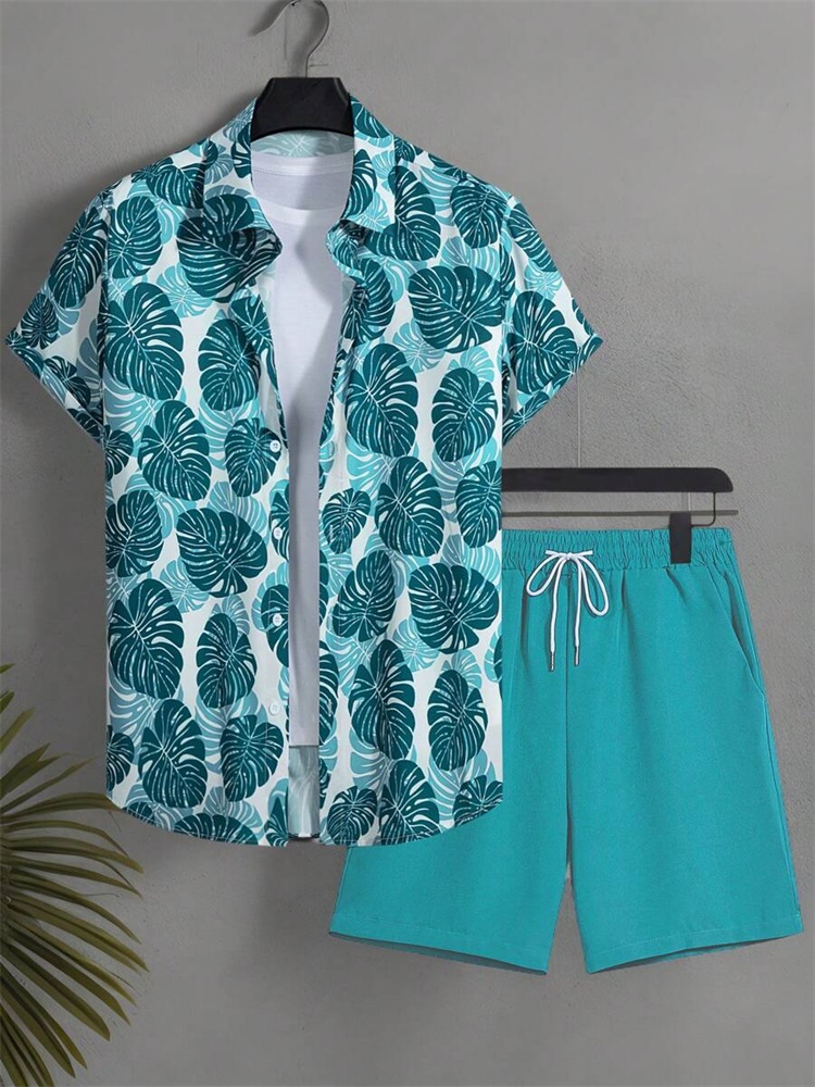 Men's Short-sleeved Shirt Set  - огляд і ціна Mens Fashion Style