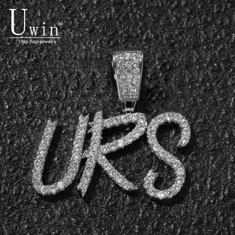UWIN Name Brush Font Necklace  - огляд і ціна Mens Fashion Combination