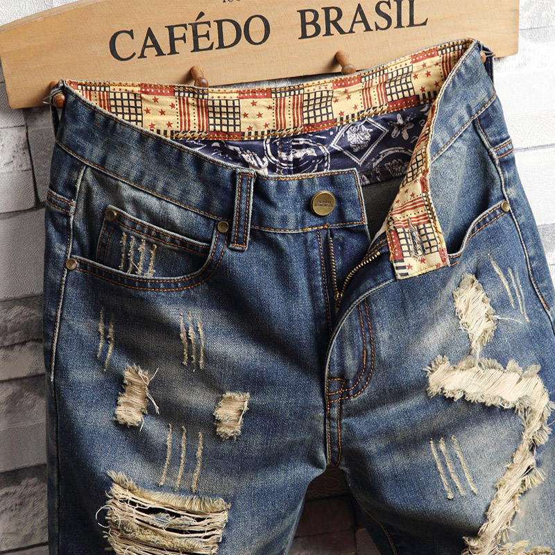 Ripped Hip-hop Denim Shorts Me - огляд і ціна Mens Fashion Denim