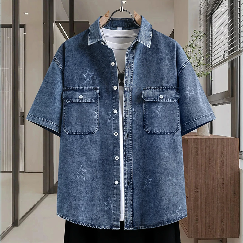 Men's Thin Denim Shirt New Sum - огляд і ціна Mens Fashion Denim