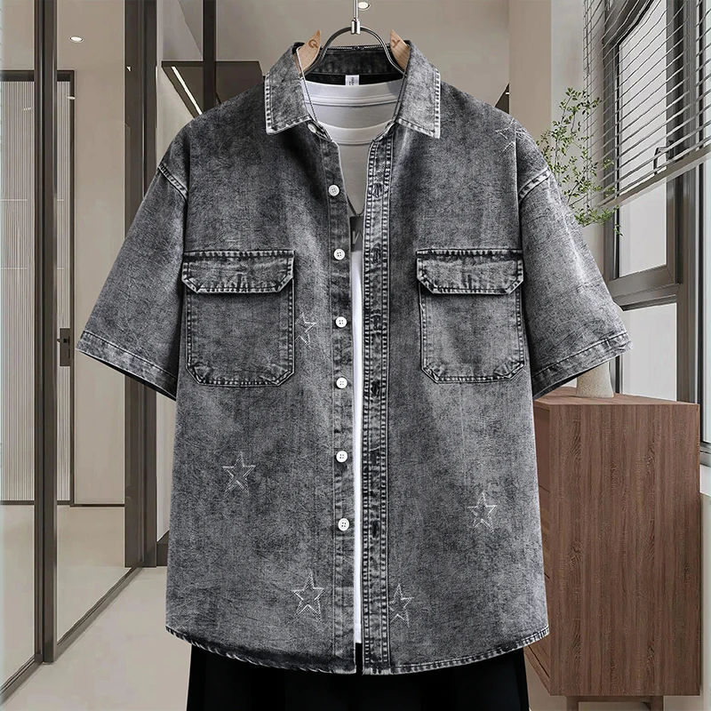 Men's Thin Denim Shirt New Sum - огляд і ціна Mens Fashion Denim