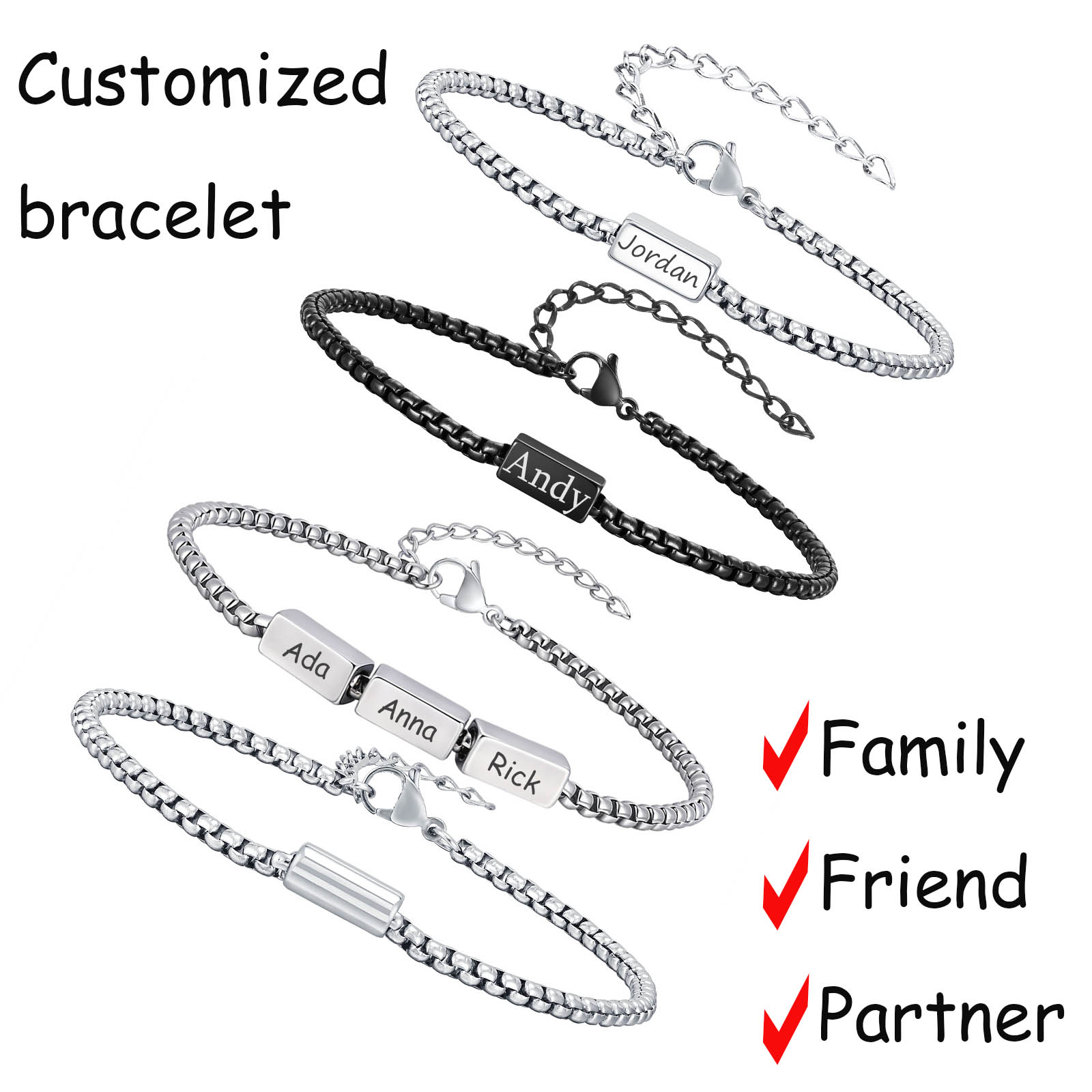 Custom Bracelet Wear-Resistant - огляд і ціна Men'S Fashion Gold Chain