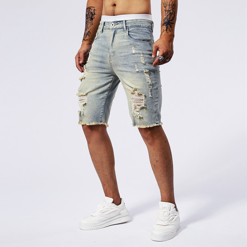 2025 Summer New Men's Ripped D - огляд і ціна Men Fashion Jeans