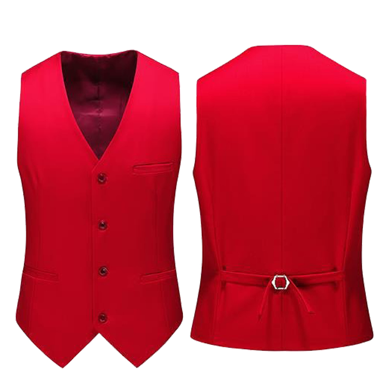 19 Colors Men Vest Solid Color - огляд і ціна Formal Waistcoat Vest