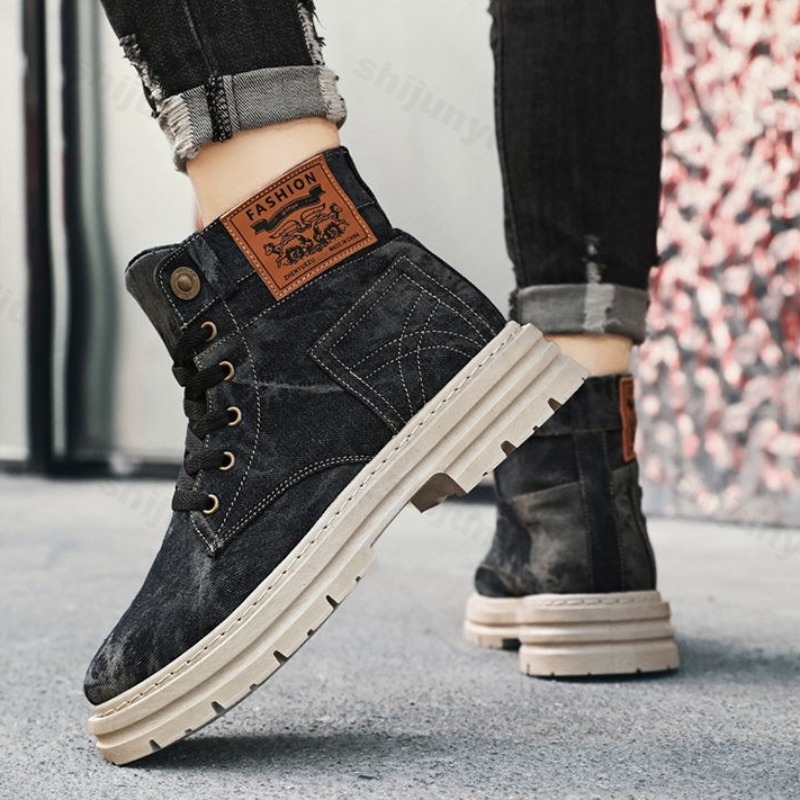 Retro Denim Casual Thick Soled - огляд і ціна Mens Fashion Denim