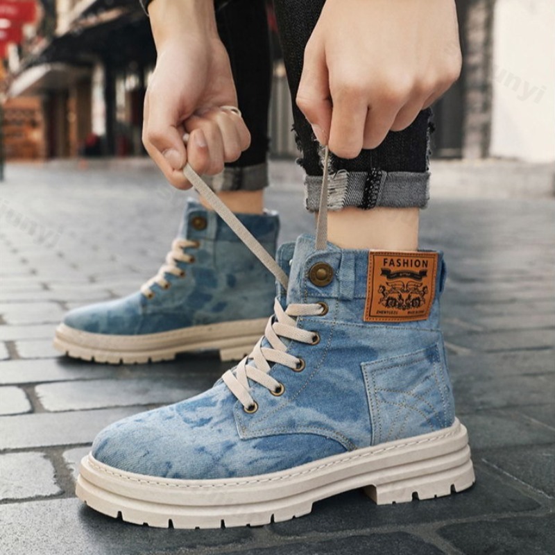 Retro Denim Casual Thick Soled - огляд і ціна Mens Fashion Denim