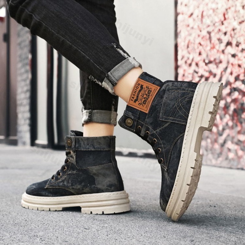 Retro Denim Casual Thick Soled - огляд і ціна Mens Fashion Denim