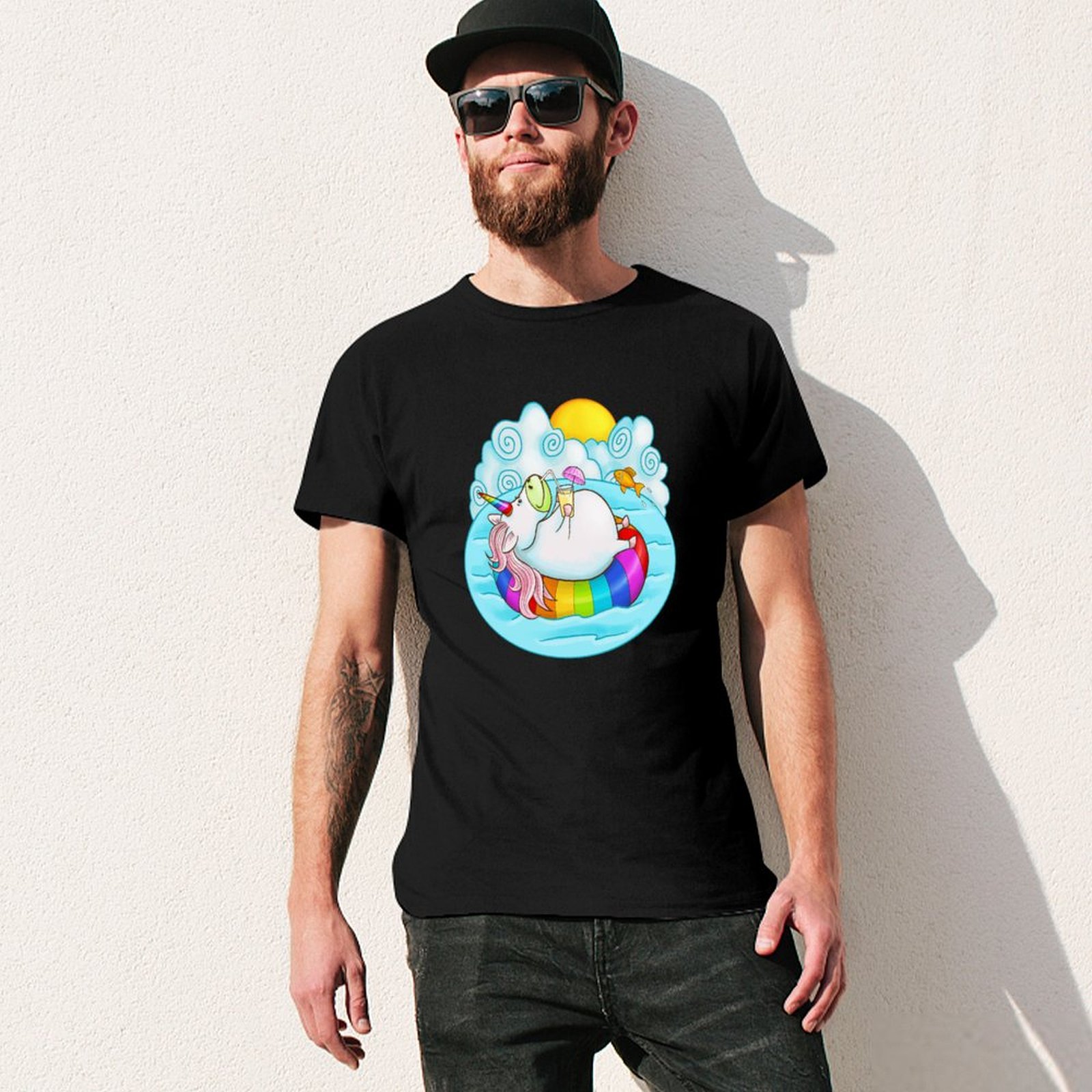 Unicorn on floatie drinking um - огляд і ціна Men'S Fashion Umbrella
