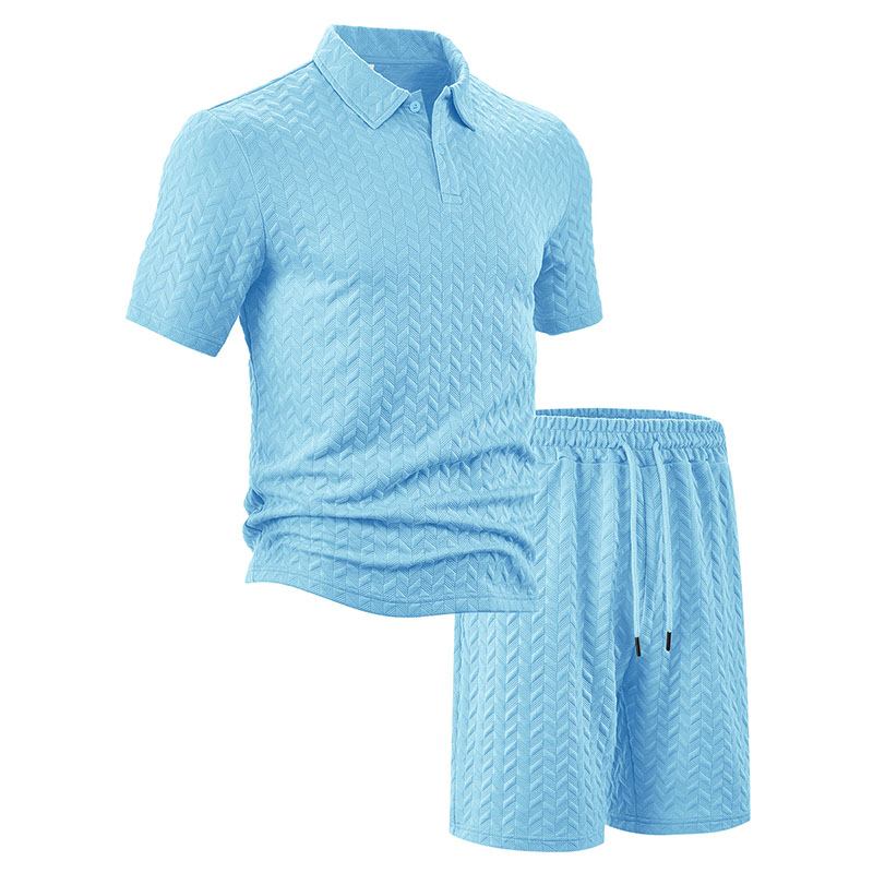 Men's summer lapel jacquard th - огляд і ціна Men'S Fashion Polo Shirt