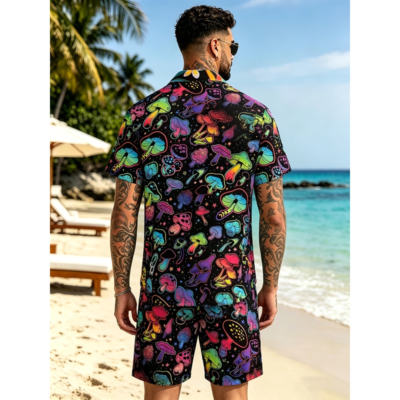 Men's Fashion 3D Mushroom prin - огляд і ціна Mens Fashion Streetwear