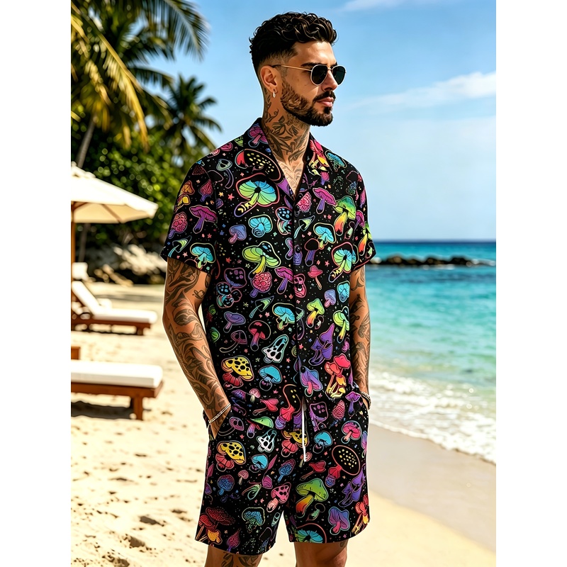 Men's Fashion 3D Mushroom prin - огляд і ціна Mens Fashion Streetwear