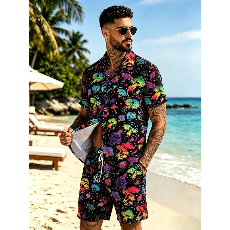 Men's Fashion 3D Mushroom prin - огляд і ціна Mens Fashion Streetwear